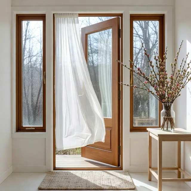 Letting Wood Qi In: Windows, Airing & First Flowers for the Front of the Home