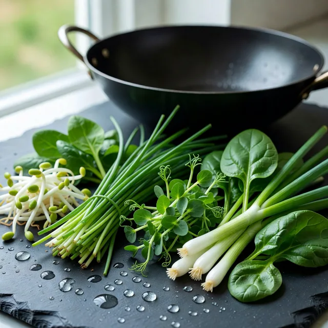 Sprouting Foods for Spring: Bean Sprouts, Chives, Pea Shoots & Young Greens