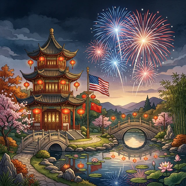 Independence Day × Chinese Wisdom: Freedom, Fire & Balance