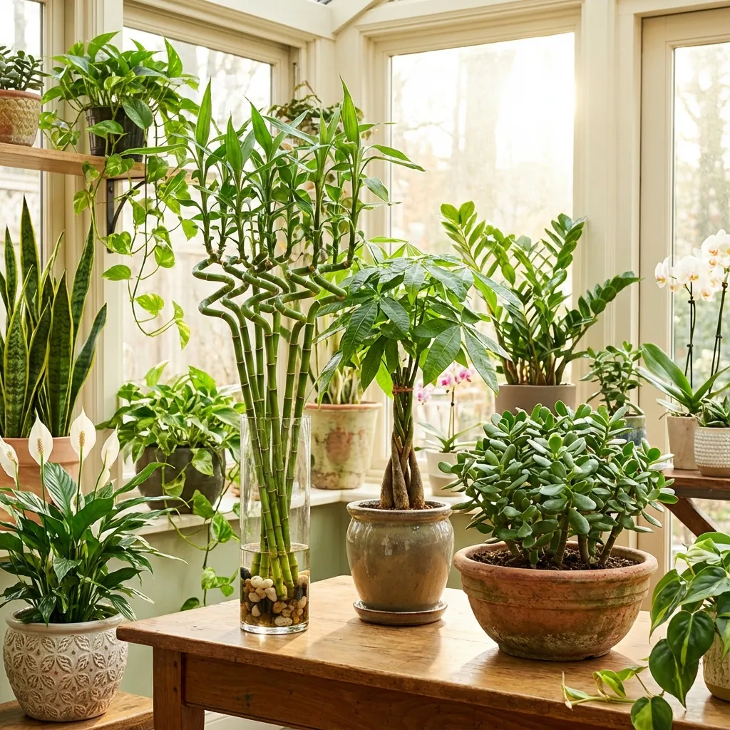 Collection of feng shui plants