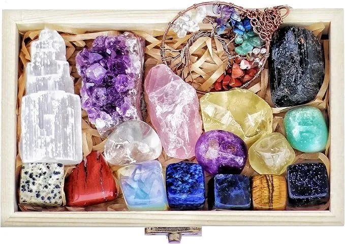 Natural Healing Crystals Set - Feng Shui Wealth Attraction Stones