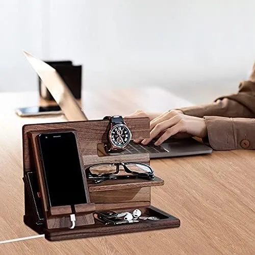 Wood Desk Organizer - Feng Shui Office Success Tool