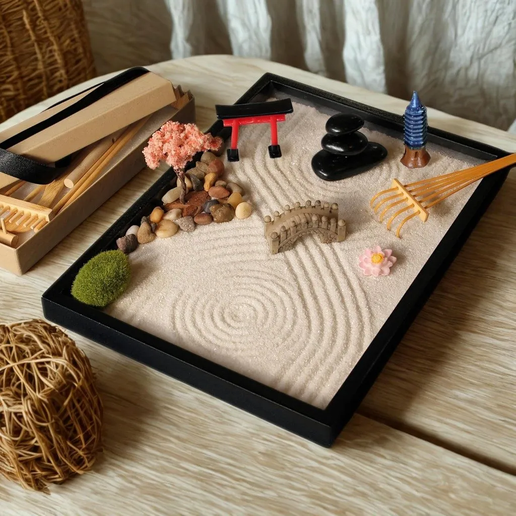 Zen Garden Kit - Meditation and Stress Relief Feng Shui Tool